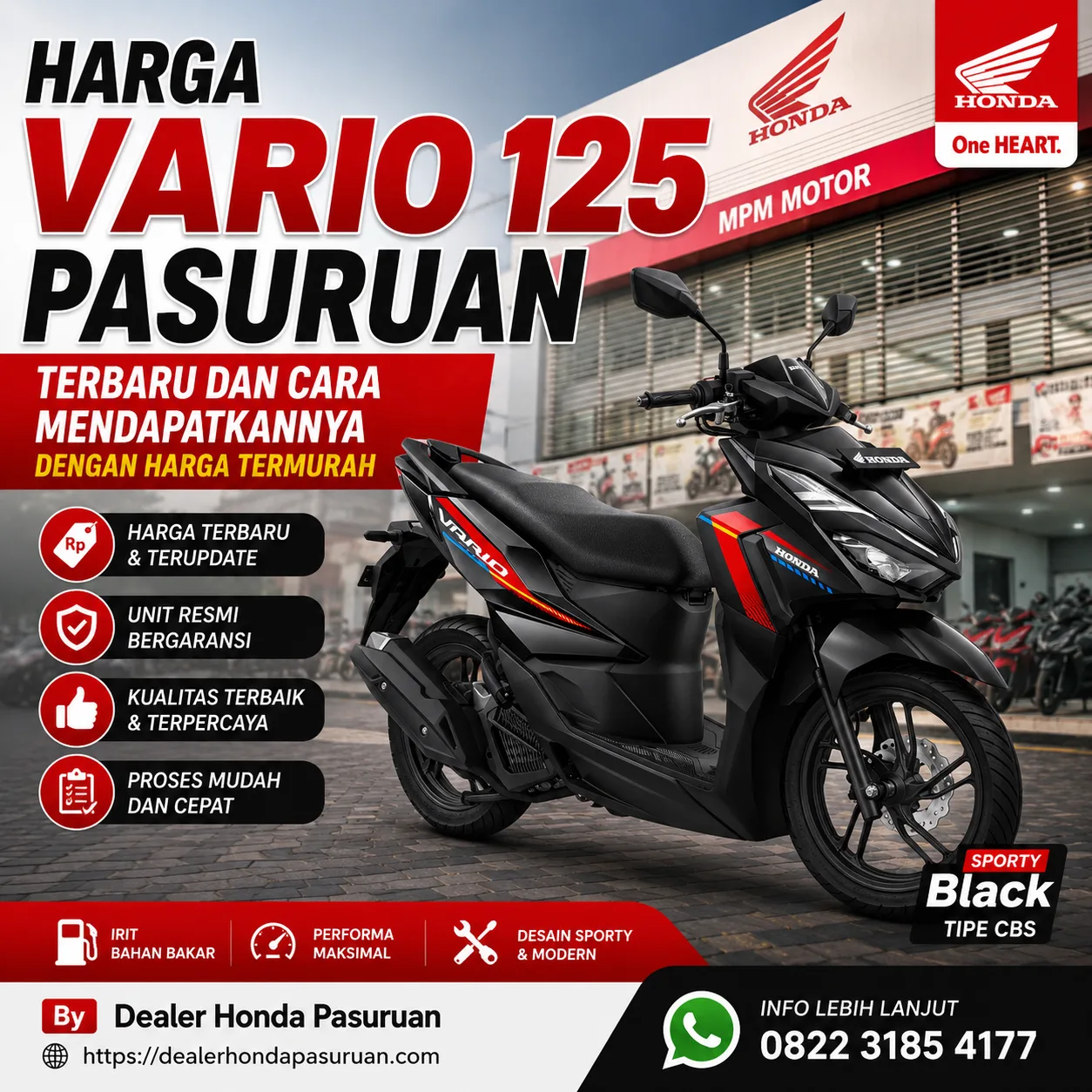 Harga Vario 125 Pasuruan Terbaru