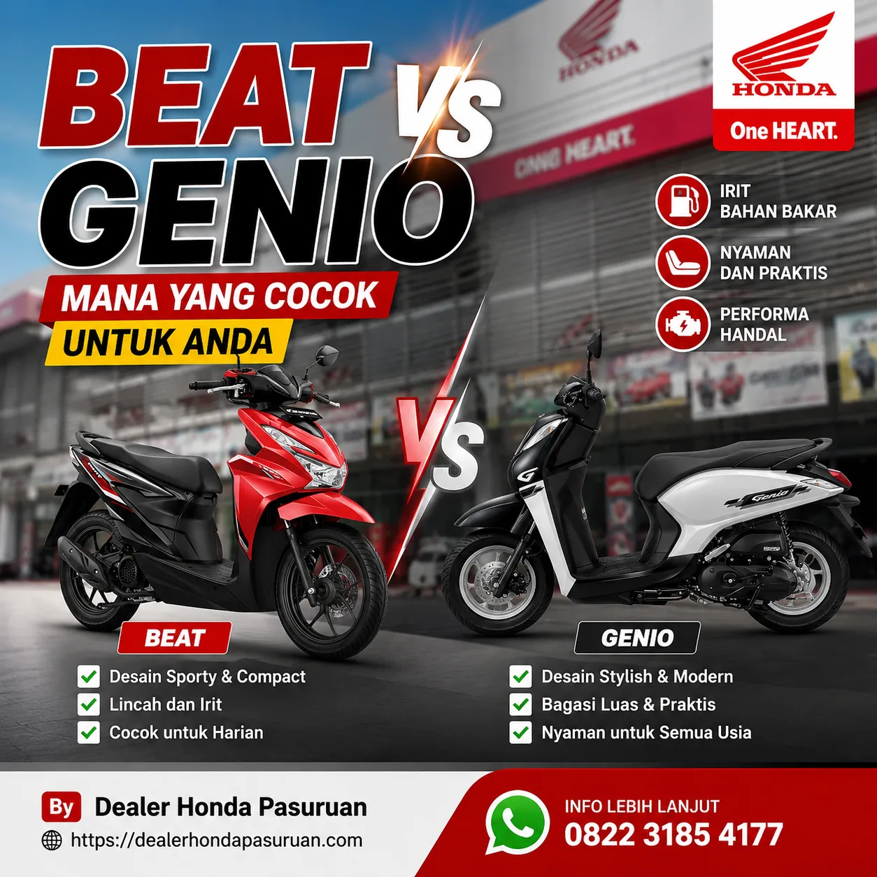 Honda Beat Vs Genio
