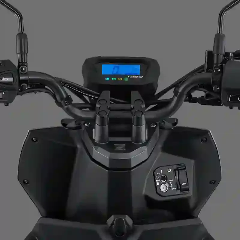 naked handle bar with digital panel meter